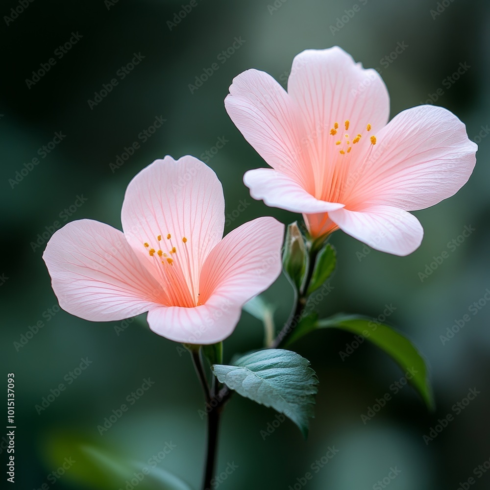 Fototapeta premium Vibrant Pink Flowers Blooming in Lush Spring Garden