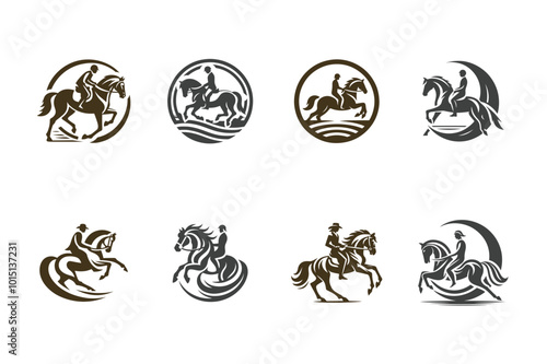 Set of vintage logo and designed elements