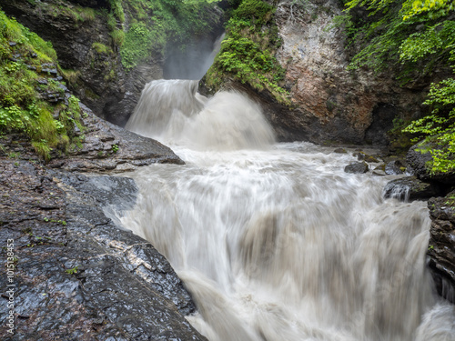 Reichenbach falls in a rainy day photo