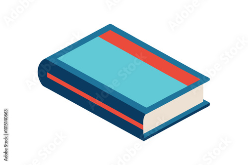  A book vector art illustration.