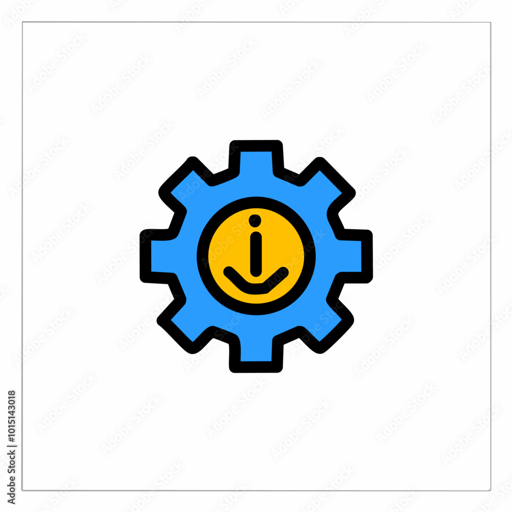 Vector icon of gear wheel with anchor. Adjusting, setting, maintenance, repair. Vector icon of gear wheel with anchor. Adjusting, setting, maintenance, repair.
