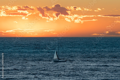 Golden Hour Sailing: A Peaceful Sunset in Sanary-sur-Mer