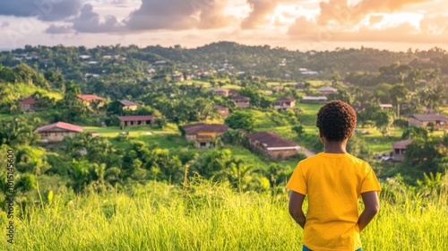 Empowering future generations: peaceful rural landscape on international day for the eradication of poverty