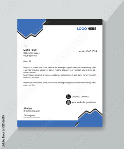 modern letterhead design template.
