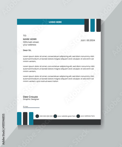 creative and unique letterhead design.