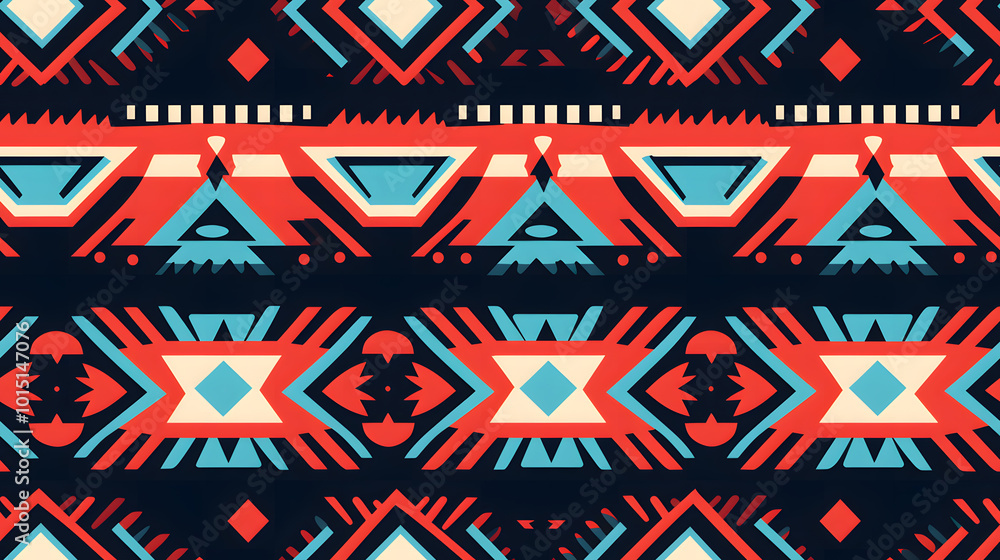 Seamless ethnic aztec geometric seamless traditional tribal pattern. Background for fabric, wallpaper, card template, wrapping paper, carpet, textile, cover Seamless ethnic aztec geometric seamless traditional tribal pattern. Background for fabric, wallpaper, card template, wrapping paper, carpet, textile, cover