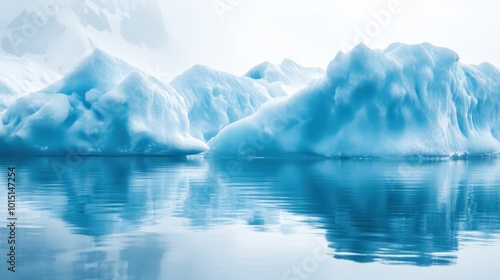 Wallpaper Mural A close-up of a sea blue iceberg floating in the Arctic, capturing intricate textures of the ice and reflections on the water's surface. Torontodigital.ca
