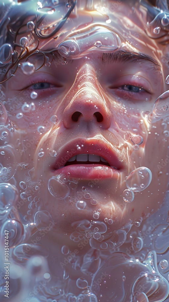 Underwater Portrait: A Dreamy Dive into Bubbles Underwater Portrait: A Dreamy Dive into Bubbles