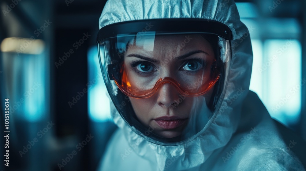 Woman in Protective Gear Woman in Protective Gear