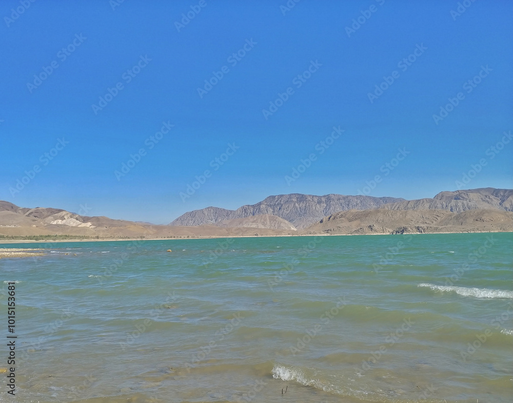 Gomal Zam Dam Lake Reservoir located in Lower South Waziristan District of Pakistan Provides irrigation to Tank and D.I.Khan Districts blue water provides lovely view among barren hills Gomal Zam Dam Lake Reservoir located in Lower South Waziristan District of Pakistan Provides irrigation to Tank and D.I.Khan Districts blue water provides lovely view among barren hills
