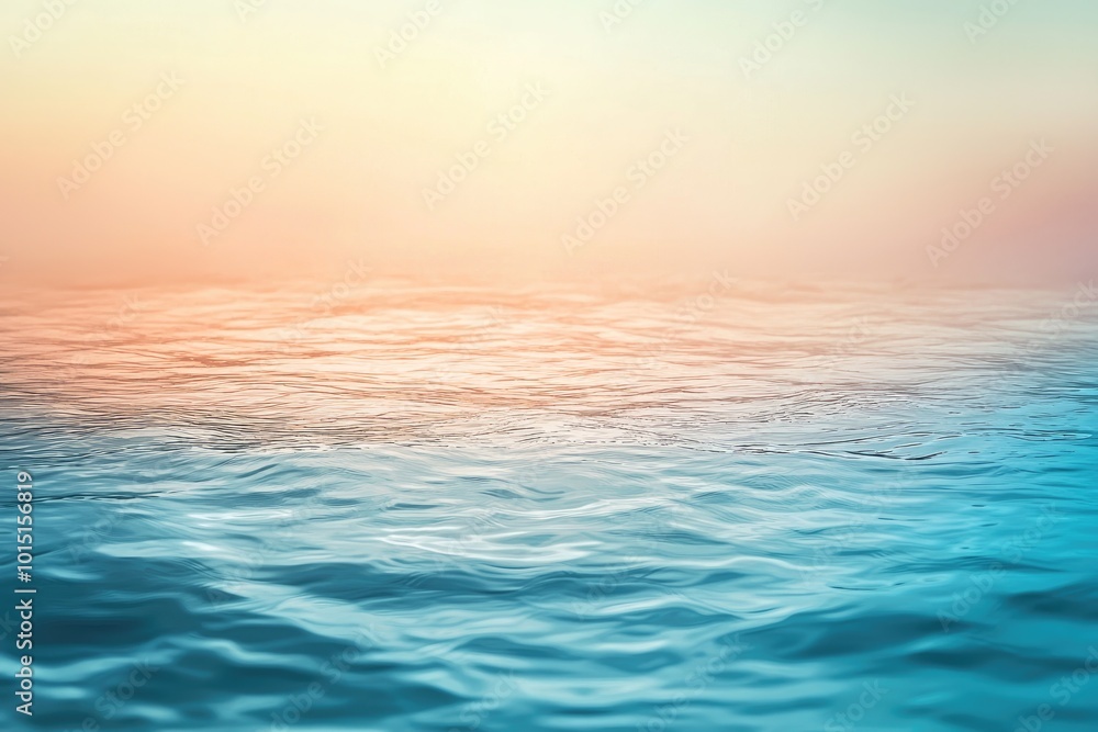 Obraz premium Abstract Close-Up of Rippling Water with Soft Pink and Yellow Gradient in the Background