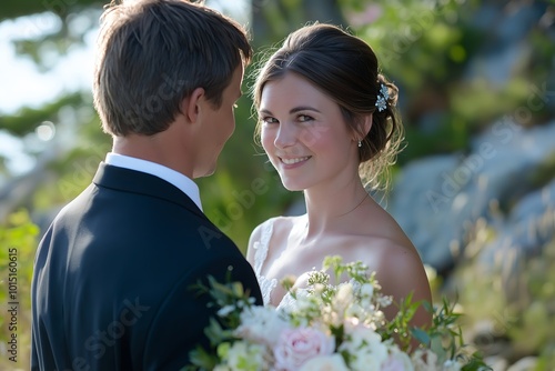 A Wedding Day in Maine, Isle Au Haut, Wedding Ceremony, Bride and Groom photo