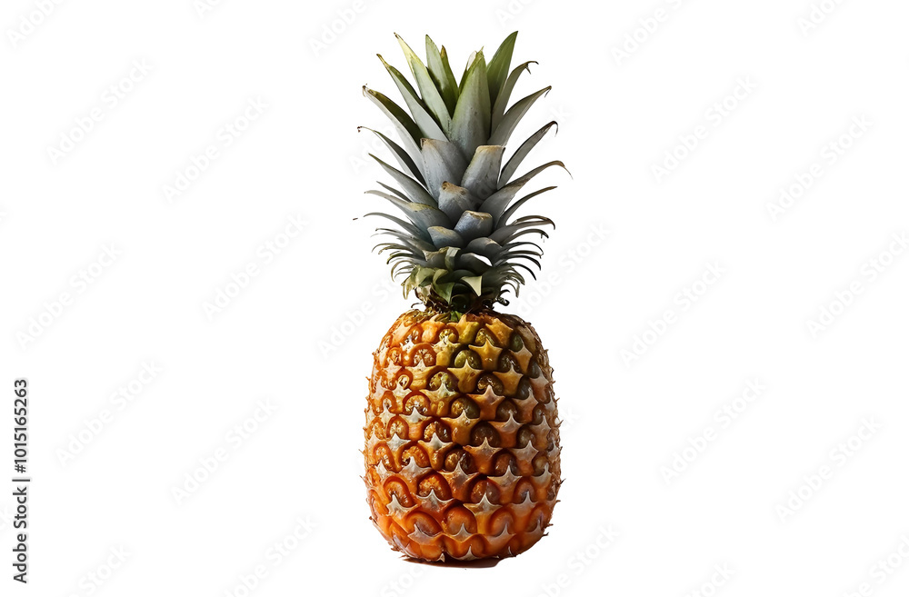 Fototapeta premium Pineapple fruit isolated on transparent png