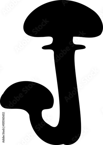 Mushroom silhouette icon vector image. Big set of mushroom - Edible and non-edible mushrooms. Vector illustration