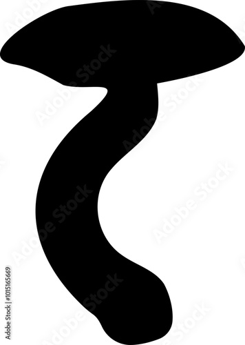 Mushroom silhouette icon vector image. Big set of mushroom - Edible and non-edible mushrooms. Vector illustration