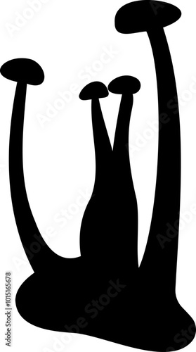 Mushroom silhouette icon vector image. Big set of mushroom - Edible and non-edible mushrooms. Vector illustration