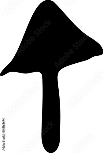Mushroom silhouette icon vector image. Big set of mushroom - Edible and non-edible mushrooms. Vector illustration