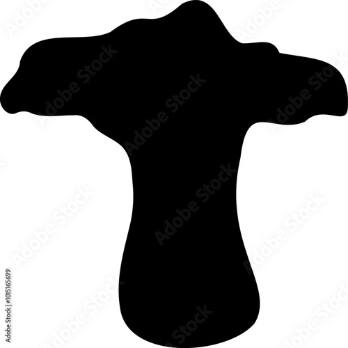 Mushroom silhouette icon vector image. Big set of mushroom - Edible and non-edible mushrooms. Vector illustration