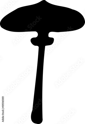 Mushroom silhouette icon vector image. Big set of mushroom - Edible and non-edible mushrooms. Vector illustration
