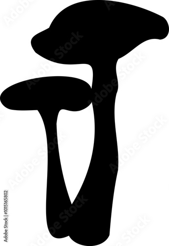 Mushroom silhouette icon vector image. Big set of mushroom - Edible and non-edible mushrooms. Vector illustration
