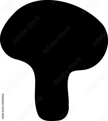 Mushroom silhouette icon vector image. Big set of mushroom - Edible and non-edible mushrooms. Vector illustration