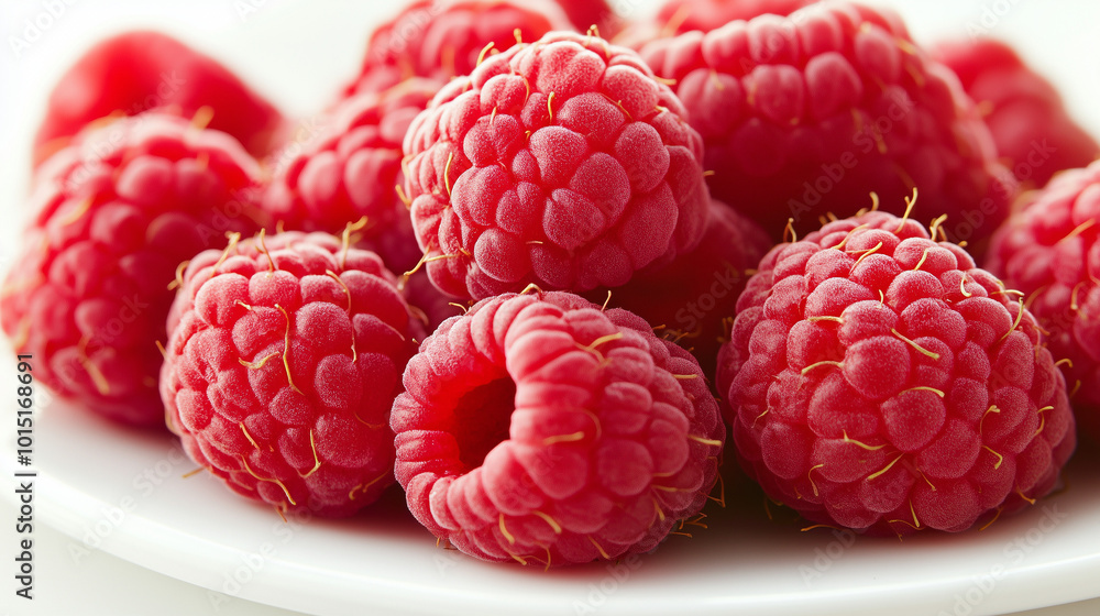 Raspberries on a white plate, Fresh raspberries, Raspberry fruit background, Immune system boost, Immune-boosting foods Raspberries on a white plate, Fresh raspberries, Raspberry fruit background, Immune system boost, Immune-boosting foods