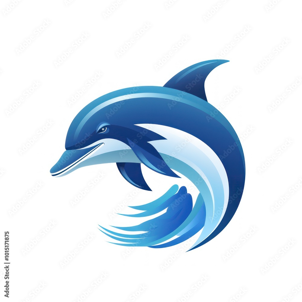 Fototapeta premium Dolphin on white background