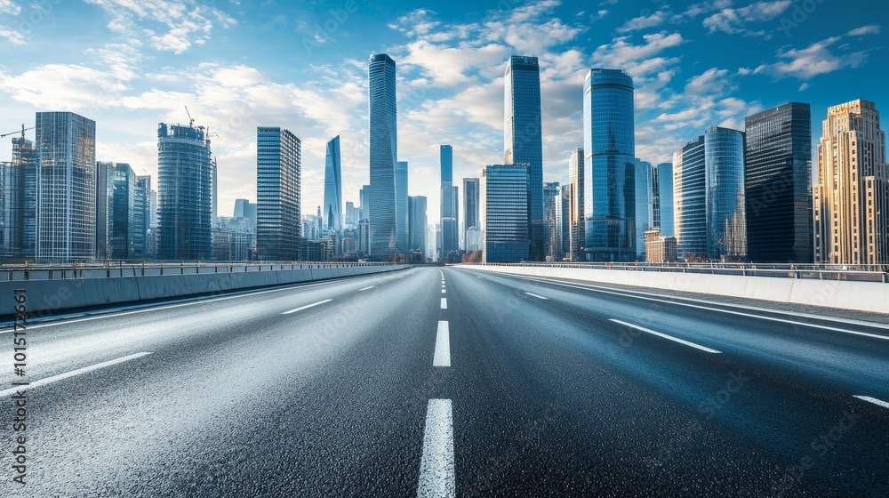 modern cityscape with a view from the road, ultra realistic modern cityscape with a view from the road, ultra realistic