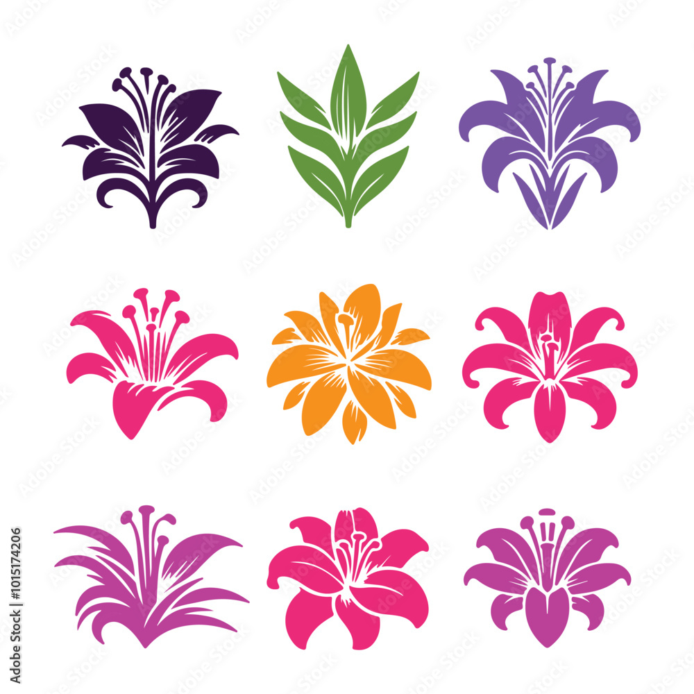 Obraz premium A seamless vector pattern of pink flowers and floral elements offers a beautiful spring design for wallpaper and decoration