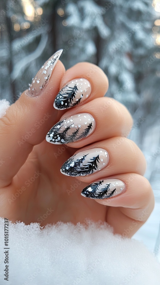 Festive New Year's manicure with beautiful nail polish
Festive New Year's manicure with beautiful nail polish