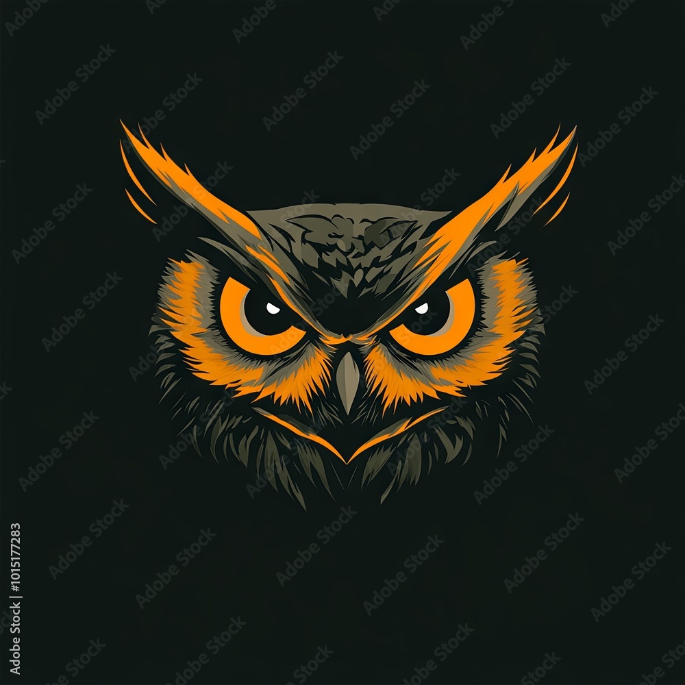 Obraz premium Minimalist Owl Logo Design