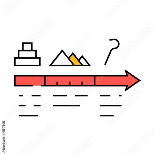 civilization egypt line icon vector. civilization egypt sign. isolated symbol illustration