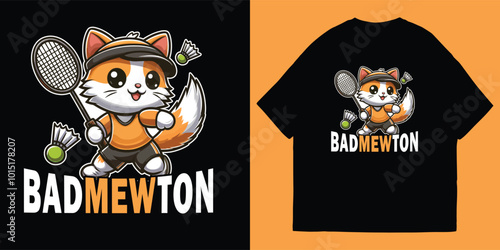 BADMEWTON T-Shirt Design And Illustration