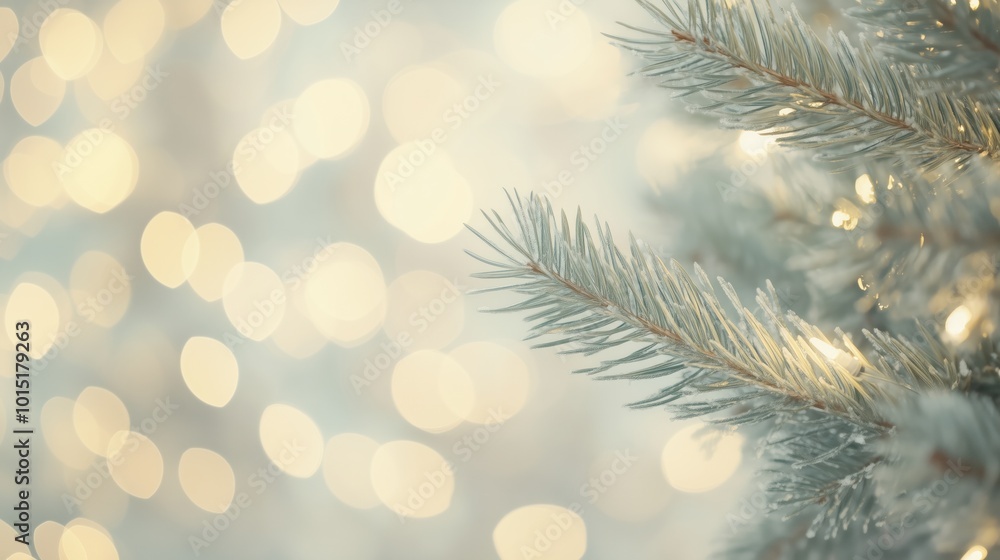 A cozy indoor Christmas atmosphere with elegant beige tones and soft holiday decorations creating warmth, copy space A cozy indoor Christmas atmosphere with elegant beige tones and soft holiday decorations creating warmth, copy space