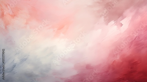 Abstract background with textured gradient soft pastel pink and grey with distressed paint strokes