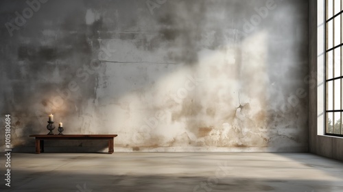 Abstract Concrete Wall with Textured Finish. A wide, high-resolution image of a concrete wall featuring a blend of textures and shades of gray