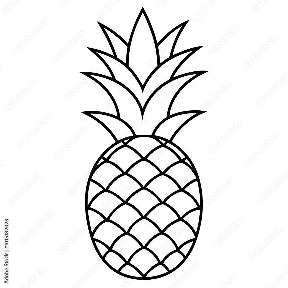 Obraz premium pineapple on white background