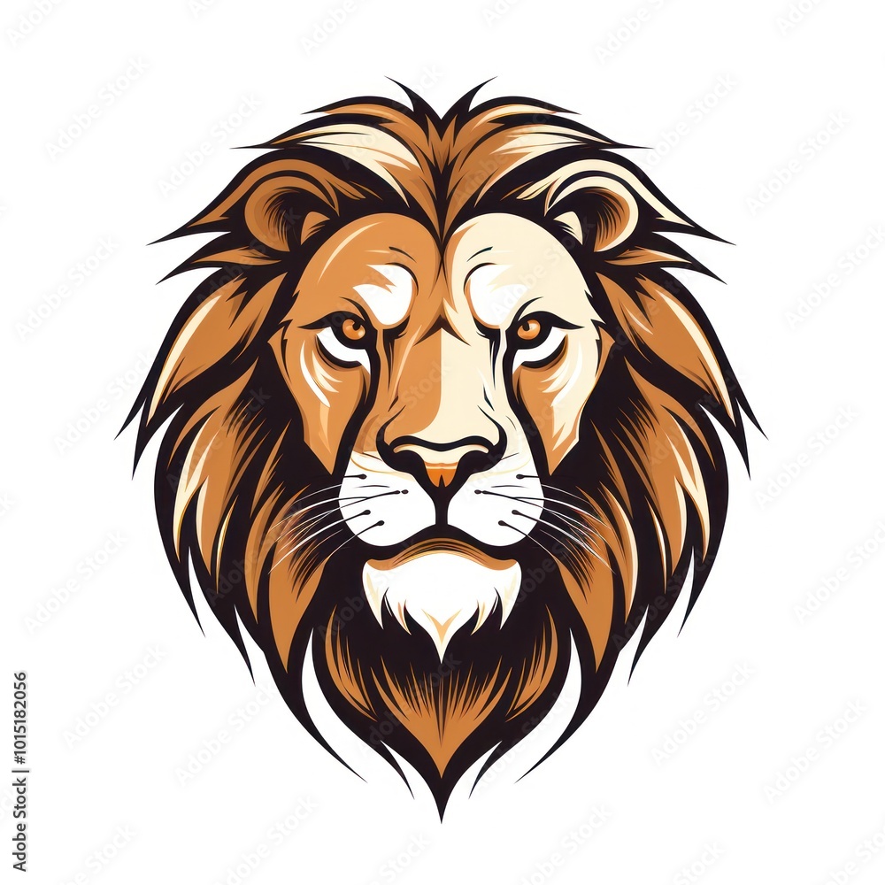 Fototapeta premium Lion on white background