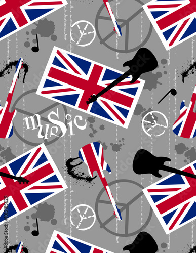 brit pop junior music all over print