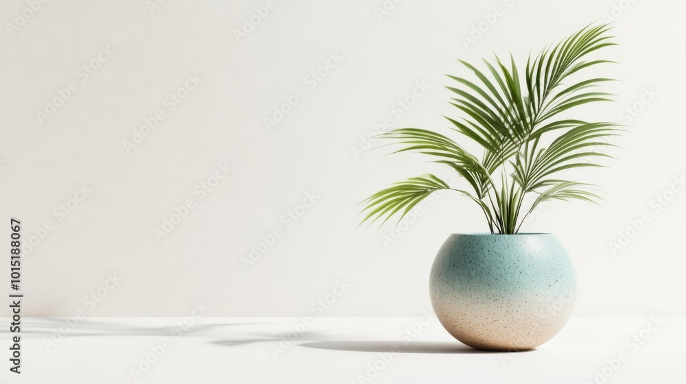 Modern minimalist indoor plant in a stylish gradient ceramic pot, perfect for home or office decor, set against a clean white background. Modern minimalist indoor plant in a stylish gradient ceramic pot, perfect for home or office decor, set against a clean white background.