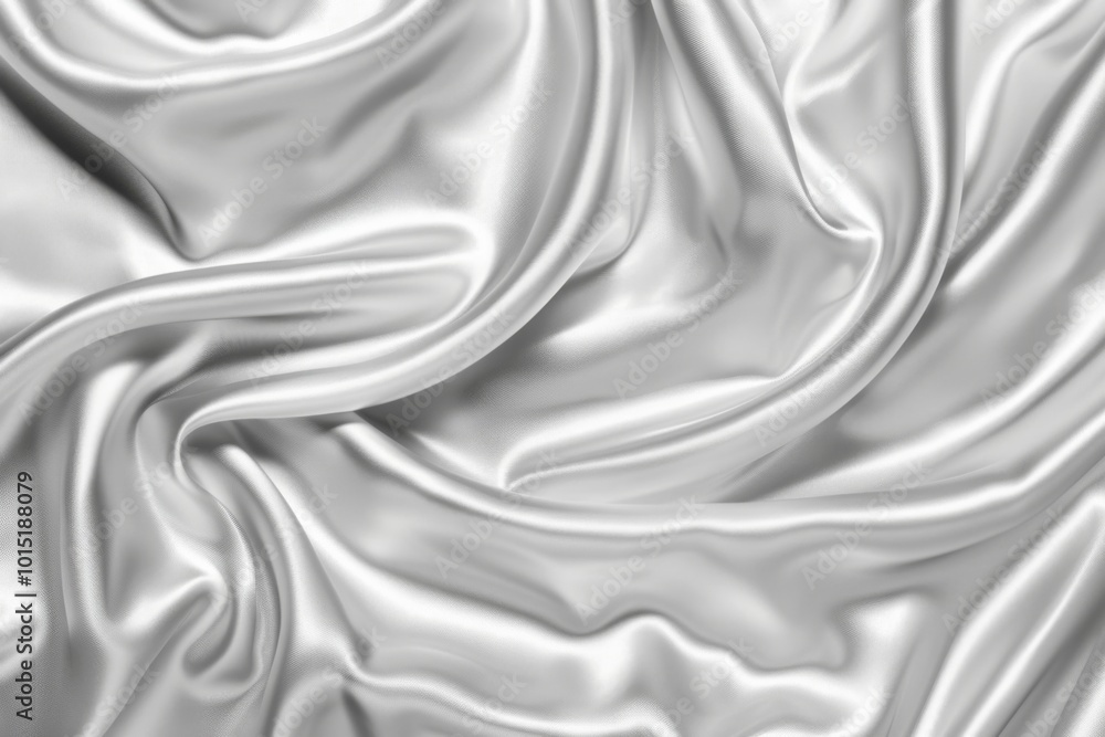 Obraz premium Elegant white gray satin texture draping softly in blurred patterns for artistic creations and luxurious decor