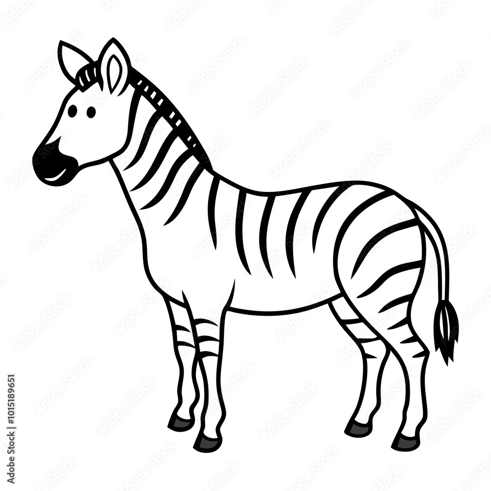 Obraz premium zebra silhouette vector illustration