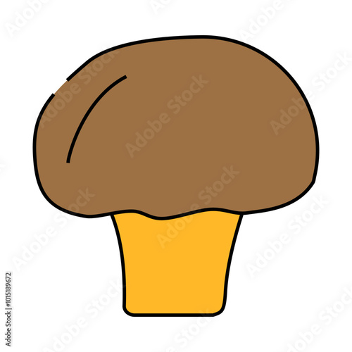 champignon mushroom line icon vector. champignon mushroom sign. isolated symbol illustration