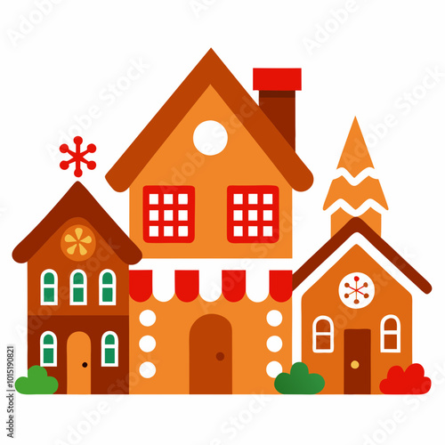  Christmas gingerbread vector illustration