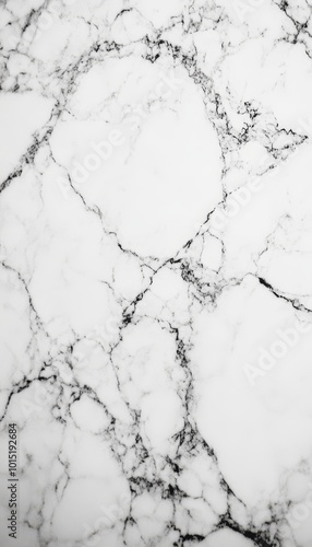 White Marble Texture with Black Veins, Natural Stone Background, Luxury Design Material