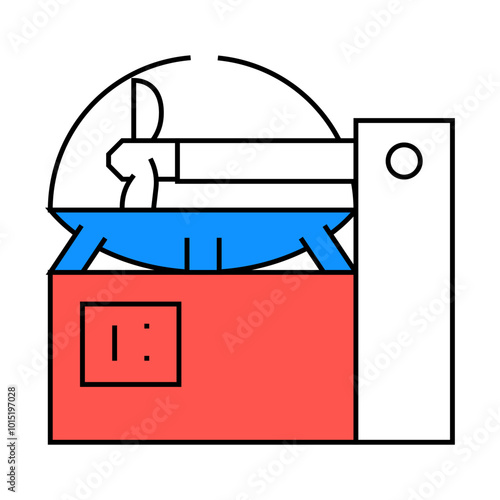 high speed cutter line icon vector. high speed cutter sign. isolated symbol illustration