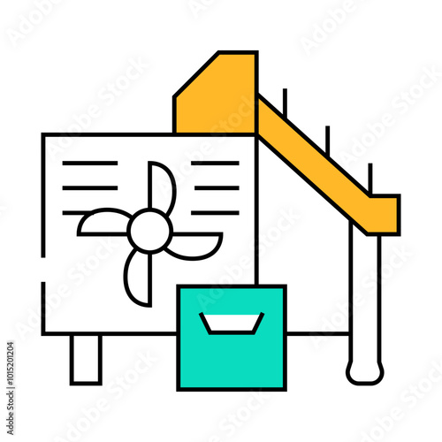 machines for grinding, bacon cutters line icon vector. machines for grinding, bacon cutters sign. isolated symbol illustration