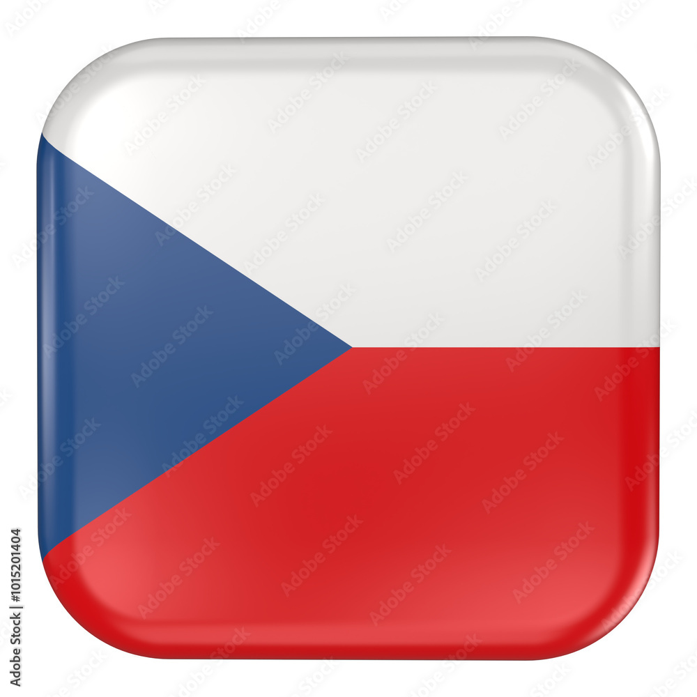 Czech square flag icon with transparent background Czech square flag icon with transparent background
