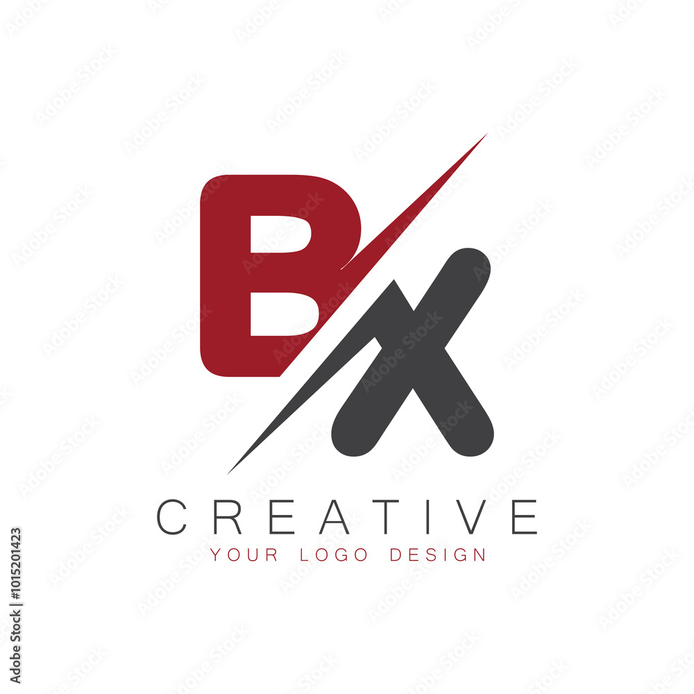 BX initial monogram logo with creativ design. BX initial monogram logo with creativ design.