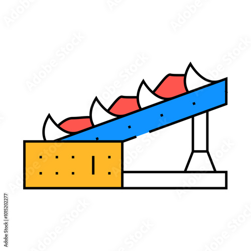 inclined screw feeder line icon vector. inclined screw feeder sign. isolated symbol illustration